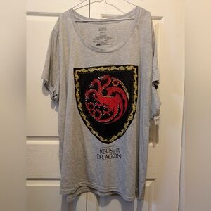Game Of Thrones House Of The Dragon Scoop Neck Tshirt Size 4X New With Tags